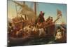 The Departure of Columbus from Palos in 1492, 1855-Emanuel Gottlieb Leutze-Mounted Giclee Print