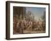 The Departure of Dido and Aeneas for the Hunt, 1772-4-Jean Bernard Restout-Framed Giclee Print