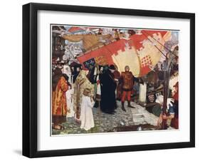 The Departure of John and Sebastian Cabot from Bristol in 1497, C1900-1930-Ernest Board-Framed Giclee Print