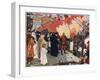 The Departure of John and Sebastian Cabot from Bristol in 1497, C1900-1930-Ernest Board-Framed Giclee Print