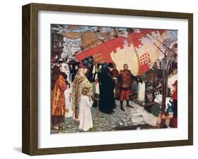 The Departure of John and Sebastian Cabot...On their First Voyage of Discovery in 1497, 1906-Ernest Board-Framed Giclee Print