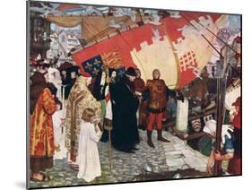 The Departure of John and Sebastian Cabot...On their First Voyage of Discovery in 1497, 1906-Ernest Board-Mounted Giclee Print