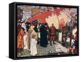 The Departure of John and Sebastian Cabot...On their First Voyage of Discovery in 1497, 1906-Ernest Board-Framed Stretched Canvas