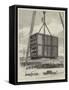 The Departure of Jumbo, Hoisting His Box from the Barge to the Quay at Millwall Docks-null-Framed Stretched Canvas