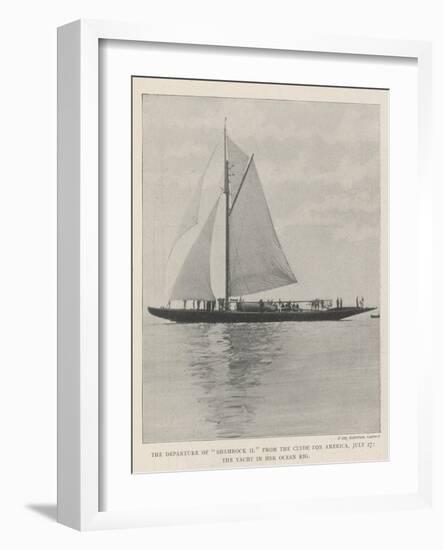 The Departure of Shamrock II from the Clyde for America, 27 July, the Yacht in Her Ocean Rig-null-Framed Giclee Print