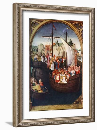 'The Departure of St Ursula from Basel', before 1489, (c1900-1920).Artist: Hans Memling-Hans Memling-Framed Giclee Print