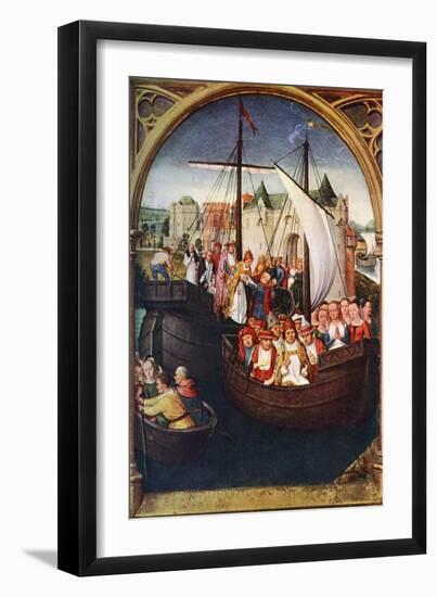 'The Departure of St Ursula from Basel', before 1489, (c1900-1920).Artist: Hans Memling-Hans Memling-Framed Giclee Print