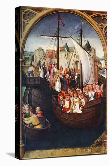 'The Departure of St Ursula from Basel', before 1489, (c1900-1920).Artist: Hans Memling-Hans Memling-Stretched Canvas