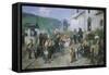 The Departure of the 1866 Conscripts-Gerolamo Induno-Framed Stretched Canvas