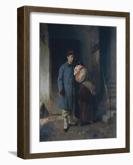 The Departure of the 1866 Conscripts-Gerolamo Induno-Framed Giclee Print