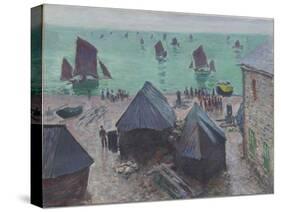 The Departure of the Boats, Étretat, 1885-Claude Monet-Stretched Canvas