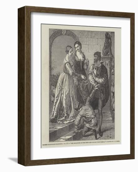 The Departure of the Chevalier Bayard from Brescia-James Clarke Hook-Framed Giclee Print