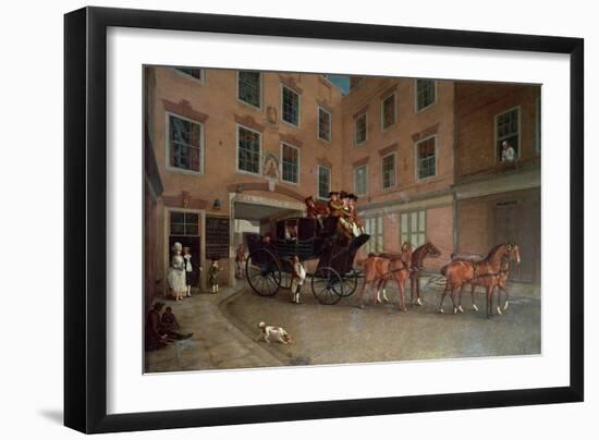 The Departure of the Diligence from Southampton-English-Framed Giclee Print