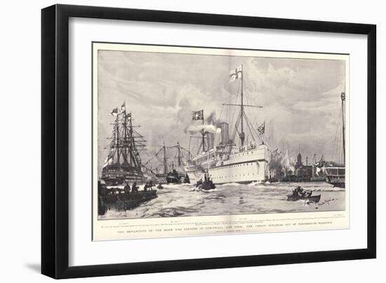 The Departure of the Duke and Duchess of Cornwall and York-Charles Edward Dixon-Framed Giclee Print