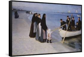 The Departure of the Fishing Fleet, 1894-Peder Severin Kröyer-Framed Stretched Canvas