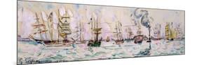 The Departure of the Fishing Trawlers to Newfoundland, 1928 (W/C on Paper)-Paul Signac-Mounted Giclee Print