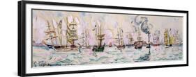 The Departure of the Fishing Trawlers to Newfoundland, 1928 (W/C on Paper)-Paul Signac-Framed Premium Giclee Print
