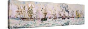 The Departure of the Fishing Trawlers to Newfoundland, 1928 (W/C on Paper)-Paul Signac-Stretched Canvas