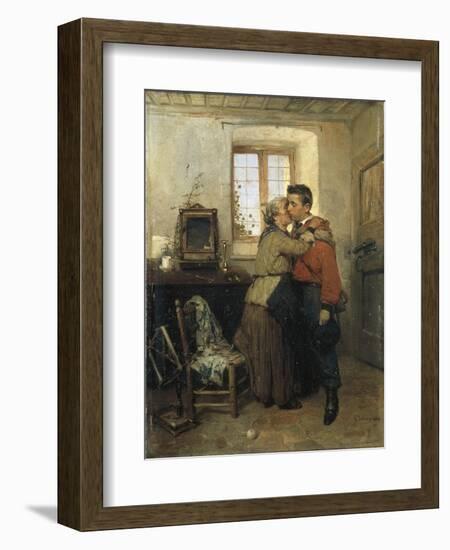 The Departure of the Garibaldino, 1860-Gerolamo Induno-Framed Giclee Print