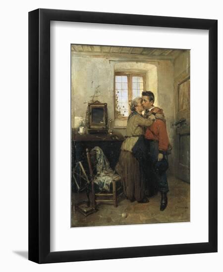 The Departure of the Garibaldino, 1860-Gerolamo Induno-Framed Giclee Print