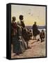 The Departure of the Mayflower-Arthur C. Michael-Framed Stretched Canvas