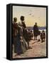 The Departure of the Mayflower-Arthur C. Michael-Framed Stretched Canvas