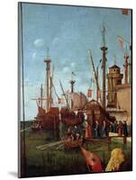 The Departure of the Pilgrims, Detail from the Meeting of Etherius and Ursula and the Departure…-Vittore Carpaccio-Mounted Giclee Print