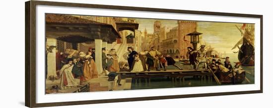 The Departure of the Prodigal Child from Venice, 1863-James Tissot-Framed Giclee Print