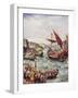 The Departure of the Romans from Britain, Illustration from 'The History of the Nation'-Henry Payne-Framed Giclee Print