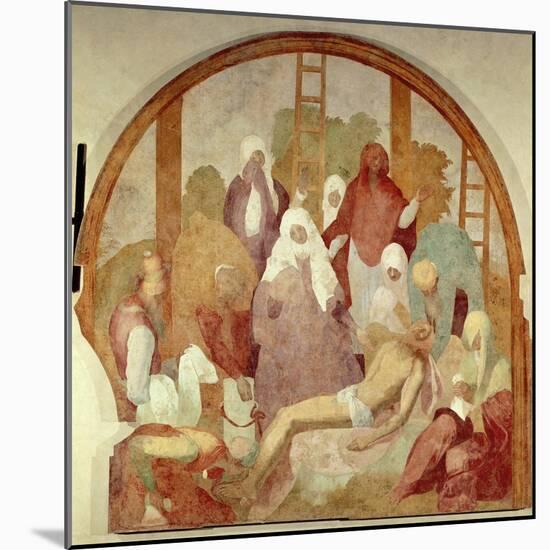 The Deposition, Detail from Fresco Cycle of Passion-Giacomo Carucci-Mounted Giclee Print