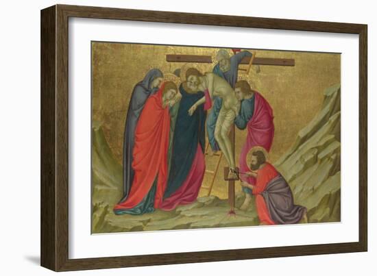 The Deposition (From the Basilica of Santa Croce, Florenc), C. 1324-1325-Ugolino Di Nerio-Framed Giclee Print