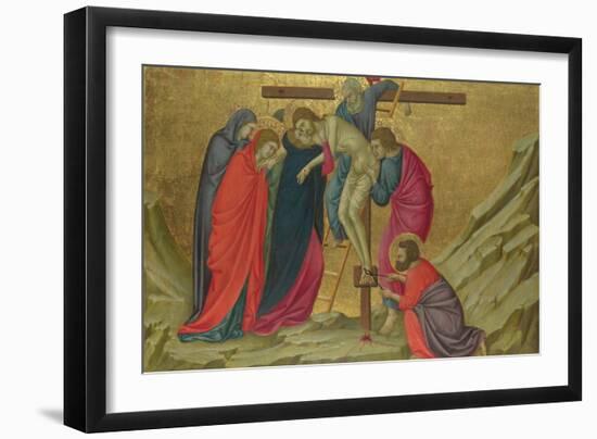 The Deposition (From the Basilica of Santa Croce, Florenc), C. 1324-1325-Ugolino Di Nerio-Framed Giclee Print