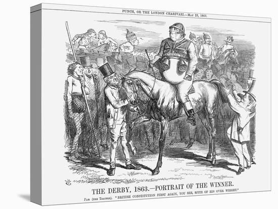 The Derby 1863 - Portrait of the Winner, 1863-John Tenniel-Stretched Canvas