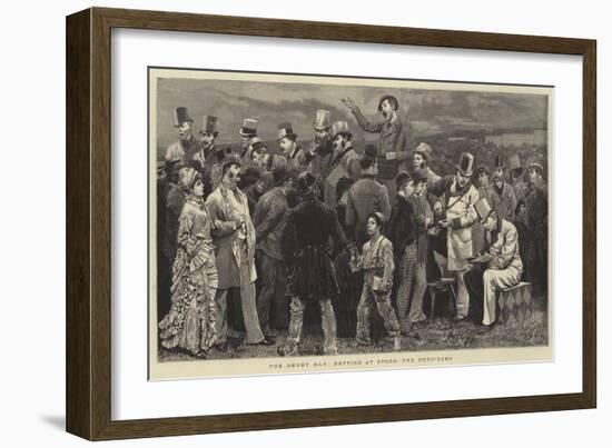 The Derby Day, Betting at Epsom, the Outsiders-Charles Green-Framed Giclee Print