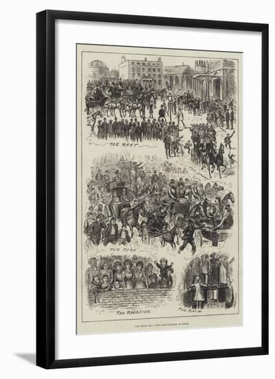 The Derby Day, from the Langham to Epsom-null-Framed Giclee Print