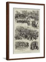 The Derby Day, from the Langham to Epsom-null-Framed Giclee Print