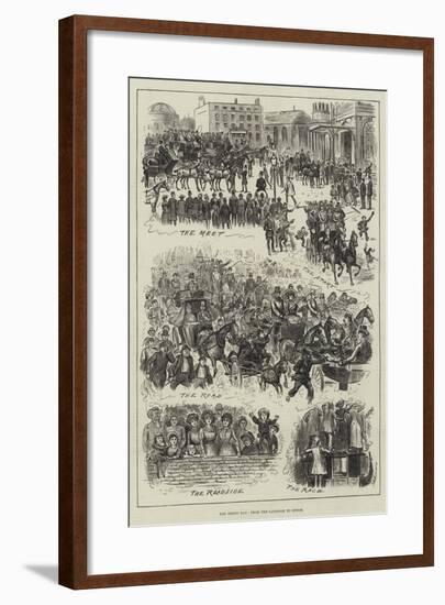 The Derby Day, from the Langham to Epsom-null-Framed Giclee Print