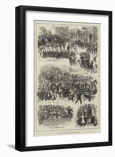 The Derby Day, from the Langham to Epsom-null-Framed Giclee Print