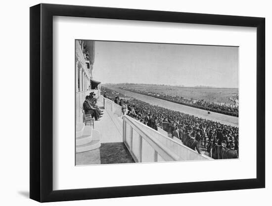 The Derby: View Down The Course, c1903, (1903)-WA Rouch-Framed Photographic Print