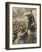 The Deroulede Meeting: at the Exit, Illustration from 'Le Petit Journal: Supplement Illustre'-French-Framed Giclee Print