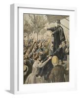 The Deroulede Meeting: at the Exit, Illustration from 'Le Petit Journal: Supplement Illustre'-French-Framed Giclee Print