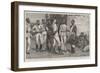 The Dervish Advance, Officer of the Egyptian Army Recruiting Soudanese-Frank Dadd-Framed Giclee Print