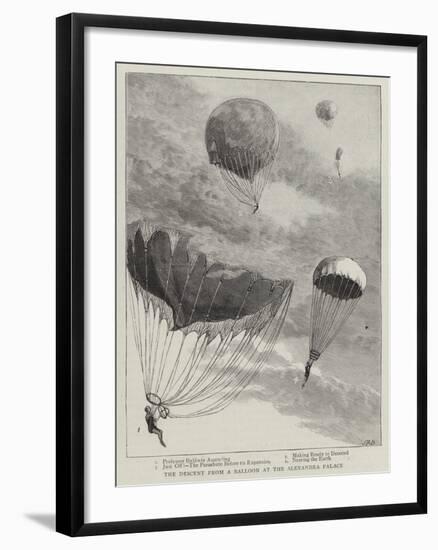 The Descent from a Balloon at the Alexandra Palace-null-Framed Giclee Print