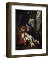 The Descent from the Cross, 1620s-Nicolas Poussin-Framed Giclee Print