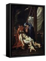 The Descent from the Cross, 1620s-Nicolas Poussin-Framed Stretched Canvas