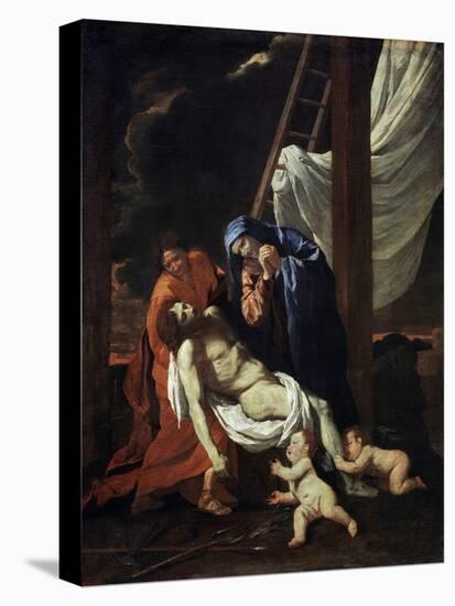 The Descent from the Cross, 1620s-Nicolas Poussin-Stretched Canvas
