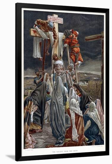 The Descent from the Cross, C1890-James Jacques Joseph Tissot-Framed Giclee Print