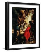 The Descent from the Cross. Central Panel, 1612-1614-Peter Paul Rubens-Framed Giclee Print