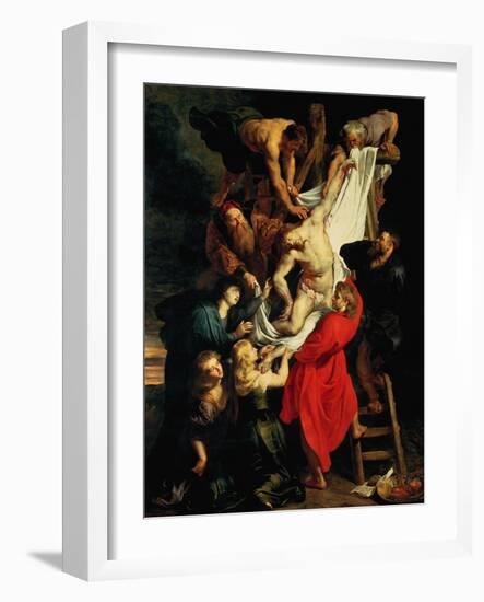 The Descent from the Cross. Central Panel, 1612-1614-Peter Paul Rubens-Framed Giclee Print