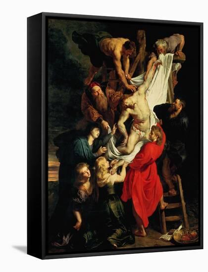 The Descent from the Cross. Central Panel, 1612-1614-Peter Paul Rubens-Framed Stretched Canvas